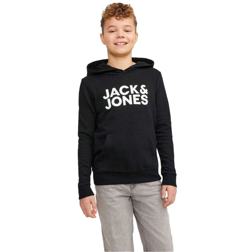 Jack And Jones Boys Bradley Drawstring Hoodie / Black